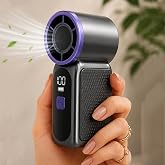 Coverzone 9cmx4cm Ultra Mini En K&uuml;&ccedil;&uuml;k El Fanı Taşınabilir Şarjlı Dijital G&ouml;stergeli Ayarlanabilir Hız Kademeli Taşınabilir So
