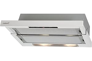 Cata |Campana Extractora | Modelo TEL-6040 WH | Campana Telescópica | 3 Niveles de Extracción | Ancho de 60 cm | Clase de Eficiencia Energética C | Acabado en Acero Blanco | Bajo Nivel Sonoro
