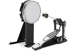 XDrum BDMP-08 8" Kick Pad mit Meshhead Set - Erweiterung oder Ersatz für E-Drum Kits - 8" Mesh Head - Stabiler Stand durch Dornen - Zu Roland kompatibel - inklusive Fußmaschine