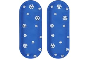 Fefod Ice Pack per borsa termica diabetico, 2 pezzi Ghiaccio Gel Riutilizzabile, Cuscinetti Terapia Caldo/Freddo, Impacchi Gel per Insulina Caso di Viaggio, Impacco Freddo di Insulina, 17.5 x 7 cm