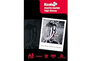 KOALA Inkjet Photo Paper A3 Glossy 20 Sheets 240 GSM for Canon Hp Epson Inkjet Printer
