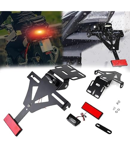 Hashiru Kennzeichenhalter Für Motorräder – Robuster Stahl, Einfach Montierbar, Verstellbarer Winkel