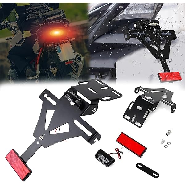 Porta Targa Universale Per Scooter 50 Cc - Adatta Per Targhe Europee - Foto 5