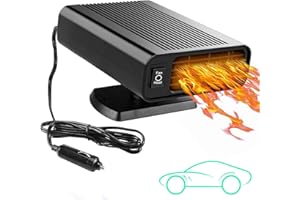 Showvigor Car Heater - Portable Car Heater Fan with 360° Rotatable Base, 12V Car Heater 150W, Quick Defrosting & Demisting for Windshield, Universal for Truck/SUV/Car (Cigarette Lighter Plug)