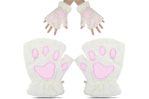 Katt tassar handskar fingerlös björn lurvig tass söt hand utrustning cosplay kostym