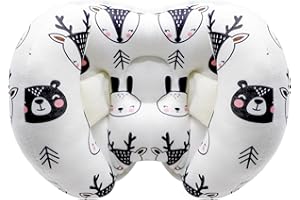 KAKIBLIN Almohada de apoyo para la cabeza del bebé, almohada de cuello de plátano 2 en 1 para bebé, almohada de viaje para cochecito de bebé, soporte de cuello para recién nacido, almohada de bebé