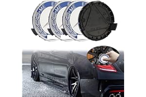 CRZYPLEA 4 Stück ABS Radkappen Auto Für 75mm Radnabenkappen Mit Aluminiumauto Logo Nabendeckel Radnabenabdeckung Felgendeckel Radnabendeckel Nabenkappen Wheel Caps (Blau)