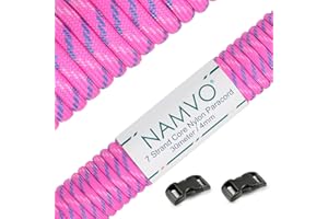 Namvo 550 Paracord Mil Spec Type III 7 strand parachute cord Total Length 100ft/30 Meters Spots/Stripes/Camouflage