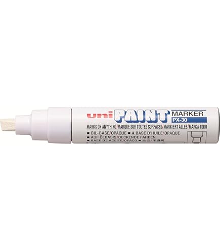 Uni-Ball Paint Marker – Rundspitze 0,8 Mm – Weiß – Für Metall, Holz, Glas – Dokumentenecht & Wasserfest