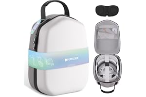 Foregoer Hard Carrying Case Compatible with Meta Quest 3S/Quest 3/Oculus Quest 2 Official Original/Elite Strap VR Gaming Headset, Portable Travel Vision Pro Case for Touch Controllers Accessories