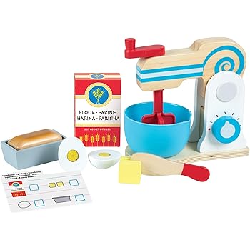Melissa & Doug Wooden Make-a-Cake Mixer Set (11 pcs ...