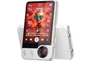 JOLIKER 128GB MP3 Player with Boosted Bluetooth 5.3, Music Player Features HD Speaker, 2.4" Touchscreen, Expandable SD Card Slot, Dual Headphone Ports, Supports FM Radio, Voice Recorder, E-Book, and More