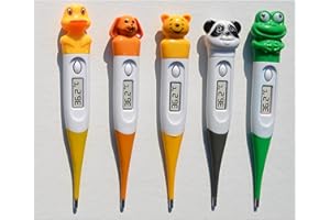 TP TRADEPROVIDER TradeProvider® Digital Thermometers, Medical Thermometer for Babies, Oral Thermometer Babies Kids Adults Termómetro Digital, Cute Cartoon Animals Panda Duck Cow Bear Frog Thermometer