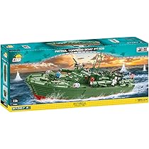 COBI 2238 Set Barca PBR Mk II Vietnam War 615 Pezzi, Scala 1:35 Con 4 Soldatini, Mattoncini Da Costruzione