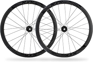 RNINGO Road Bike Wheelset 700c Disc Brake Aluminum Alloy 40mm Depth Rims Suitable for 8/9/10/11 Speed with Quick Release/Thru Axle 24 Holes (1 Pair Wheels)