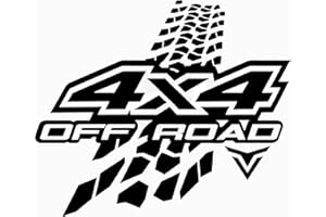 ARTSTICKERS Adesivi 4x4 Off Road Valigie Moto Cofano Trail Off Road All Road Pack 2 Pezzi per Auto o Moto (Nero, 18x15,2 cm)