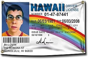 BANGER FLAGS McLovin Falschflagge Banner für College Dorm Frat Superbad