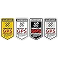 EppoBrand 4pcs GPS Tracking Alarm Anti-Theft Warning Vehicle is GPS Protected Vinyl Sticker Sign with Anti-Scratch Coating 1.5" x 2.5" for Electric Scooter Bike E-Bike Car Truck Accessories