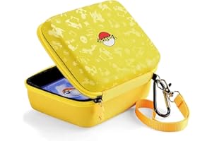 JoyHood Étui de Transport Rigide Compatible avec TCG Cartes, Boîte de Rangement pour Cartes à Collectionner, Peut Contenir Jusqu'à 400+ Cartes (Jaune)