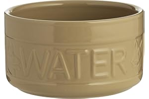 Mason Cash Cane Water Bowl 20cm Large Stoneware Pet Bowl, 2.4 Litre Capacity, Classic Design, Dishwasher & Microwave Safe, Ideal for Food and Water