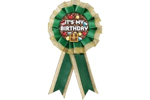 SAVITA Its My Birthday Pin, Polyester Pixel Ribbon Badge Birthday Brooch Funny Pixel Themed Party Decoration Supplies Suitable for Women Men Party Favor