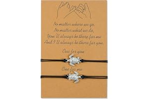 VGWON Braccialetti Amicizia Creativo, Bracciale Coppia, Regalo per la Sorella, Migliore Amica, Fidanzato e Fidanzata, 2 Braccialetti di Corrispondenza Fatti a Mano
