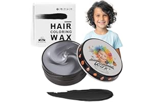 HUMSUBY Schwarz Temporäre Haarfarbe für Kinder, Black Instant Haartönung Dye, Frauen Männer Color Frisur Pomade, Mädchen Styling Haare Färben Cream, DIY Haar Wachs Mud für Party Cosplay Halloween