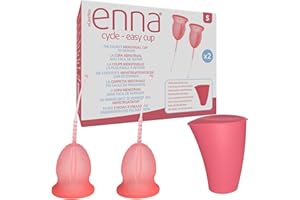 enna cycle easy - 2 Copas Menstruales y Caja Esterilizadora, TALLA S