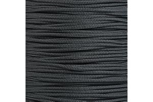 West Coast Paracord Paracorde 425 (3 mm) 100 % nylon pour tactique, artisanat, survie, utilisation générale (noir, 3 m)