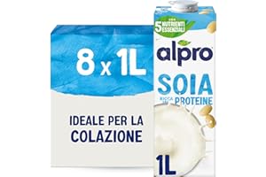 ALPRO CLASSICO, Bevanda alla SOIA, 100% vegetale con vitamine B2, B12 e D2 (12 confezioni da 1 Litro)