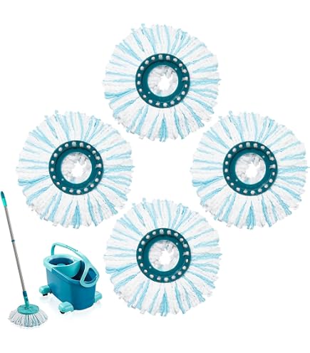 2 Têtes De Rechange Microfibre WinGluge Pour Leifheit Clean Twist Disc Mop - Lavables, Efficaces & Économiques