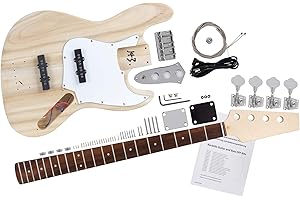 Kit DIY Rocktile JB Bajo Eléctrico - Kit "Hazlo tú mismo" JB-Style - Cuerpo: Paulownia - Mástil: Arce atornillado - Diapasón: Blackwood