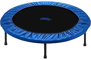 Upper Bounce 44" Mini Trampoline, Exercise Gym Workout Cardio Weight Loss Fitness Indoor/Outdoor Kids Adult Rebounder, Foldable