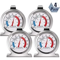 16 Pack Refrigerator Thermometer Large Dial Freezer Thermometer Classic Series Fridge Alarm Thermometer Internal Temperature Gauge Fridge Freezer Coo - View #14