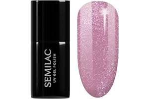 Semilac Uv Hybrid Lakier do Paznokci, Shimmer Dust Pink, 7 ml