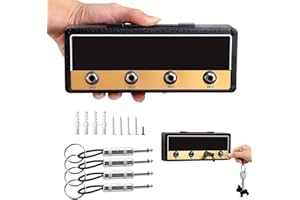 Bogoro Jcm800 Jcm800 Jcm800 uchwyt na klucze ścienny, uchwyt na klucze z 4 breloczkami (czarny), 21.5cm*4.5cm*9cm