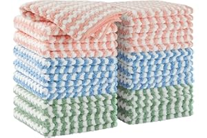 ‎JOYMOOP JOYMOOP Mikrofaser-Reinigungstuch, bunt gemischte Tücher mit Einfassung, ultrakleine Größe 18er Pack, saugfähige, streifenfreie und fusselfreie Lappen für die Reinigung, wiederverwendbar und waschbar