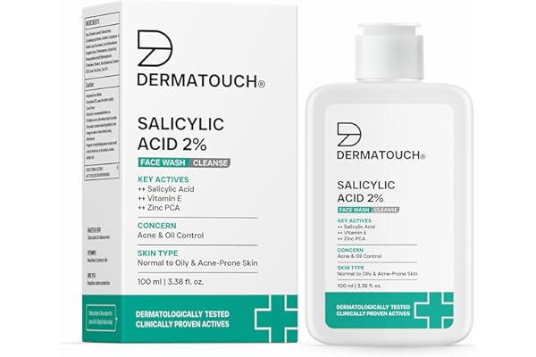 DERMATOUCH Salicylic Acid 2% Face Wash For Acne & Oil Control Suitable to All Skin Types For both Men & Women 100ML