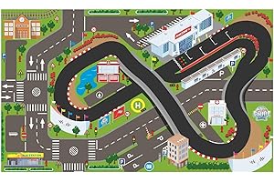 Kids Globe 570346 - Alfombrilla para Pista de Carreras (72 x 120 cm, con Muchos ledes, Incluye Pila)
