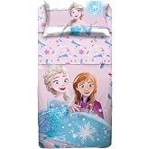 hermet Frozen Single Bed Sheet Set 100% Cotton Bedding Sheet Set, Flat Sheet with Border + Fitted Sheet with Corners + Pillow
