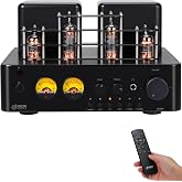 Juson Audio JTA50 HiFi Amp Basic Level Tube Amplifier with BT 5.0, Remote Control, AUX, Coax, Phono and USB Input, Subwoofer