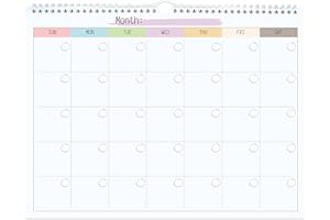 RUKAR Blank Monthly Weekly Wall Calendar, Undated Monthly Planner Note Pad for Organizing Home Office 11"x 14.5"