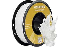 Kingroon PETG Filament, PETG Filament 1.75, PETG Filament 1.75 White, 3D Printer Filament PETG, Dimensional Accuracy +/- 0.03mm, 1KG White PETG Spool (2.2 LBS) 3D Printing Filament for 3D Printer