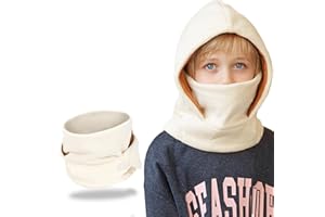 AYPOW Pasamontañas Térmico de Invierno Niños 4-10, Multifuncional Cálido Prueba de Viento Máscara De Esquí Ciclismo, Sombreros Gorro de Punto Forro Polar, Calentador de Cuello, Mascarilla Niños Niñas