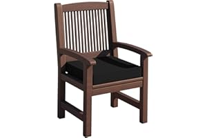 sunnypillow Cuscino per Sedia da Giardino 40 x 40 x 5cm - Spessore 5 cm - Rivestimento Rimovibile, Cuscino per Panca - Resistente e Ideale per Uso Esterno in Giardino, Terrazza, Balcone - Nero