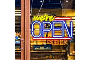 OYCGZV We're Open Neon Schild Rot Blau Led Neon Schild Wand We are Open Neon Sign Öffnen Led Schild für Bier Bar Shop Kaffee Cafe Club Store Home Pub Restaurant Hotel Salon Business Geschenke