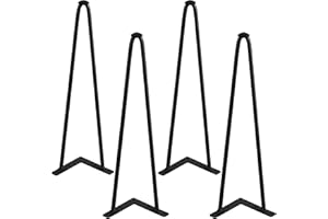 Yaheetech zestaw 4 szt. n�g do sto?u, cienkie n�?ki do mebli, wysoko?? ok. 41�cm