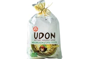 ‎ALLGROO Allgroo Udon Instantnudeln - Tofu und Pilze, Udon Suppe würzig, aromatisch, schnelle Zubereitung - enthält 3 Portionen - 1 x 690 g