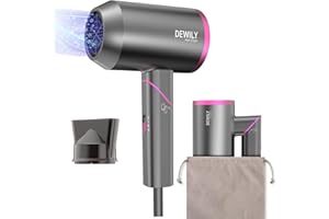 Föhn Ionen Klappbar Haartrockner- DEWILY Profi Fön Reisefön Klappbar Klein，Haarföhn Hairydryer Haarföh leise, 3 Heiz, Starker Reisehaartrockner für Familie
