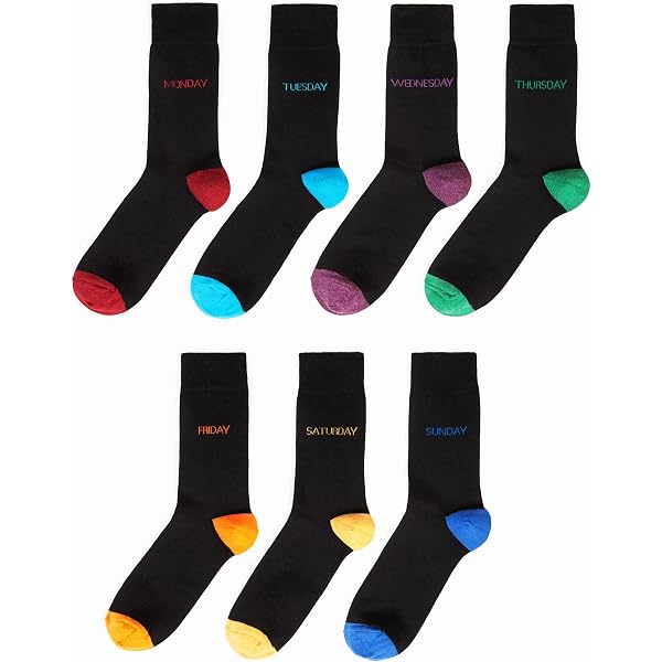 Sock Stack Days of The Week - Boxer da Uomo, 7 Paia, Comodi da Indossare, Colore: Nero Nero S
